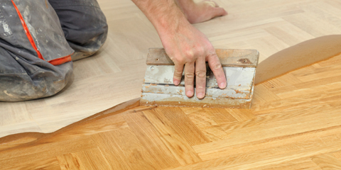 remodeler staining hardwood flooring